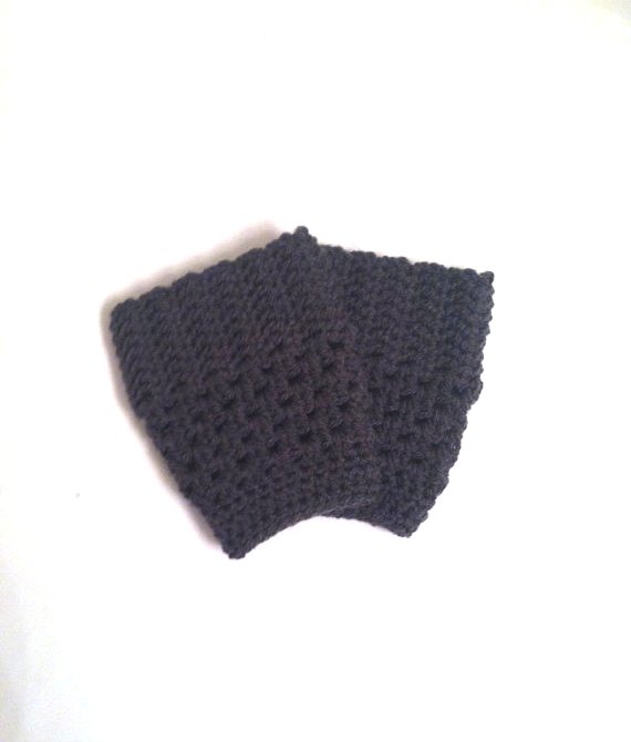 Charcoal Gray Boot Cuffs